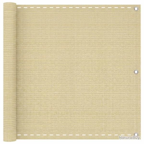 �cran de balcon Beige 90 x 1000 cm HDPE et Aluminium