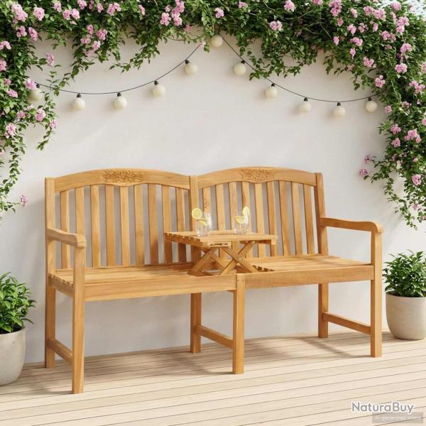 Banc en Bois Sculpt� en Rose 150,5 x 60 x 95 cm Naturel