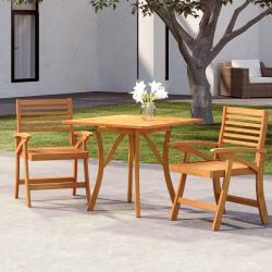 Ensemble &agrave; manger de jardin 3 pcs Bois d'acacia solide