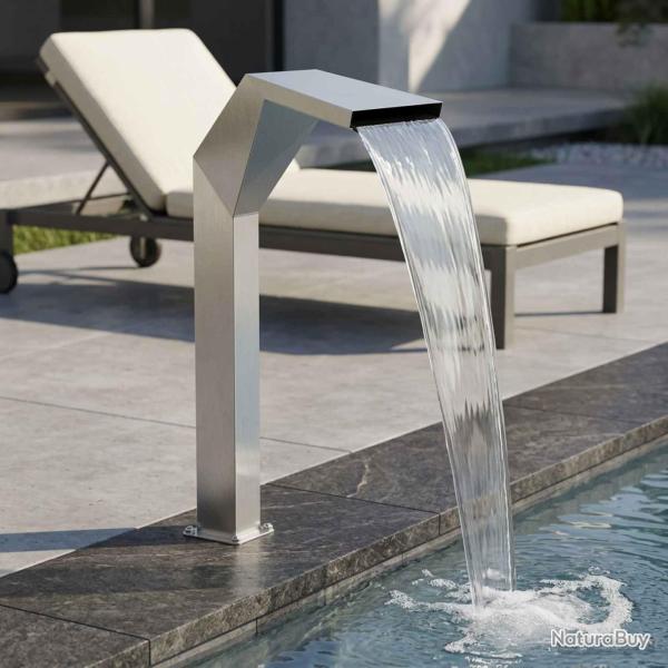 Chute d'eau de Piscine Acier inoxydable 50 x 30 x 90 cm Argent�