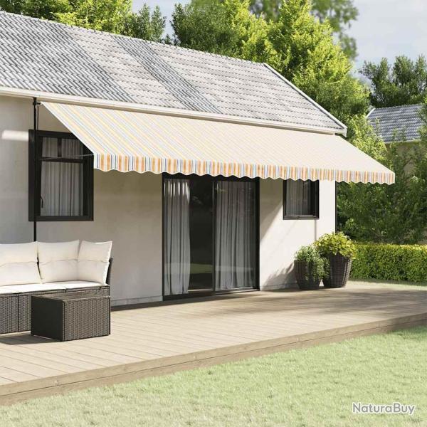 Tissu de remplacement de cantonni�re d'auvent multicolore 6 m