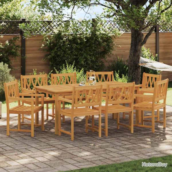 Chaises de jardin 8 pcs Naturel Bois d'Acacia Massif