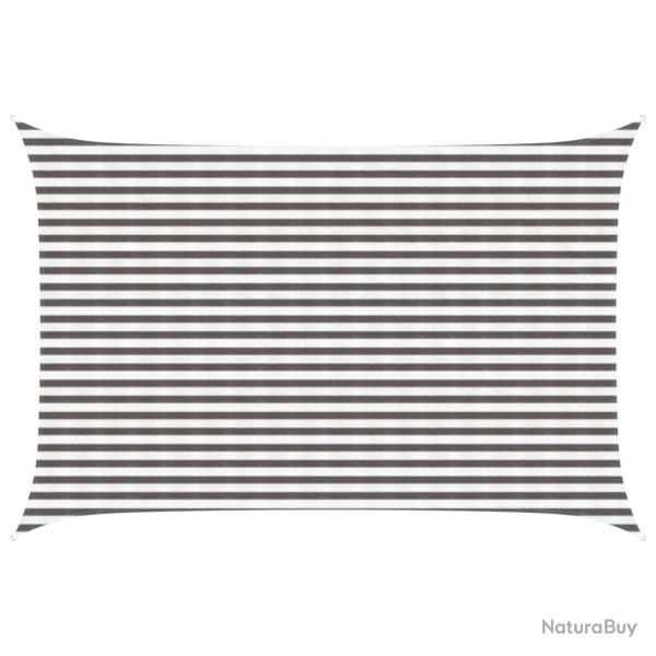 Voile d'ombre Gris clair et blanc 3 x 5 m HDPE