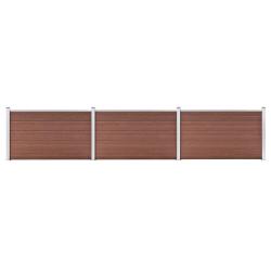Cl&ocirc;ture de jardin WPC 526x106 cm Marron
