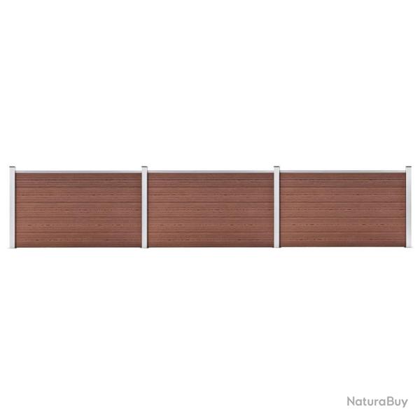 Cl�ture de jardin WPC 526x106 cm Marron