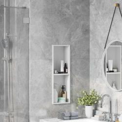 Niche de Douche Blanc 60 x 20 x 9,5 cm Acier inoxydable