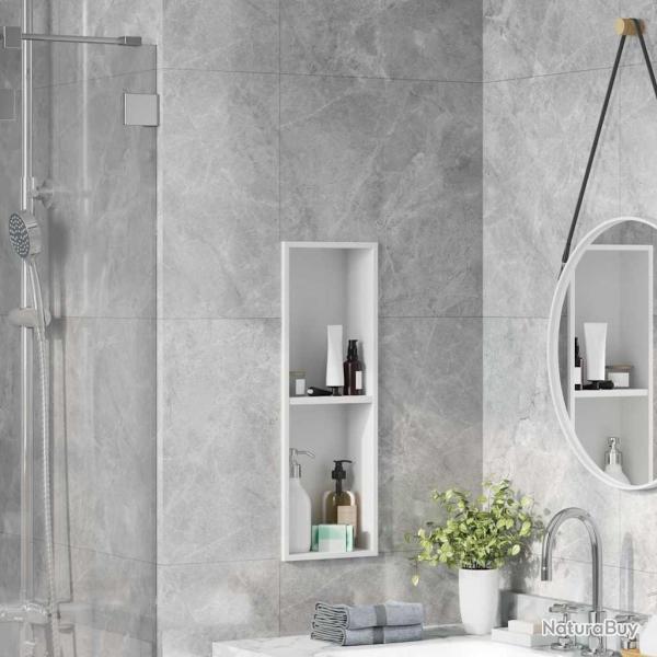 Niche de Douche Blanc 60 x 20 x 9,5 cm Acier inoxydable
