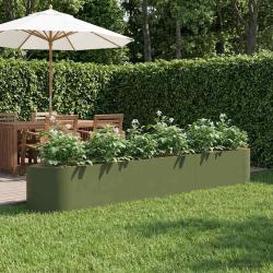 Jardin sur&eacute;lev&eacute; Vert olive 300 x 40 x 40 cm Acier