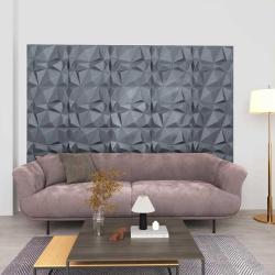 Panneaux muraux 12 pcs Gris Diamant 50 x 50 cm Mousse XPS