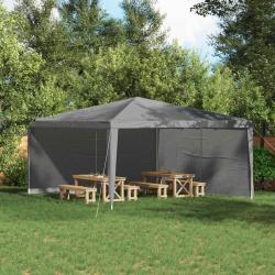 Mur de tente de f&ecirc;te 2 pcs Gris clair 400 x 195 cm PE et acier