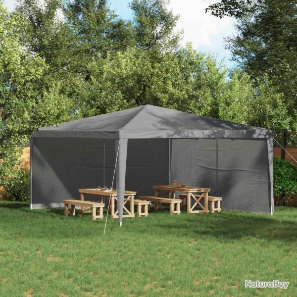 Mur de tente de f�te 2 pcs Gris clair 400 x 195 cm PE et acier