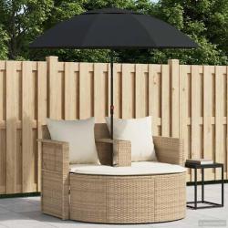 Canap&eacute; de jardin 8 pcs Beige et blanc cr&egrave;me polyrotin