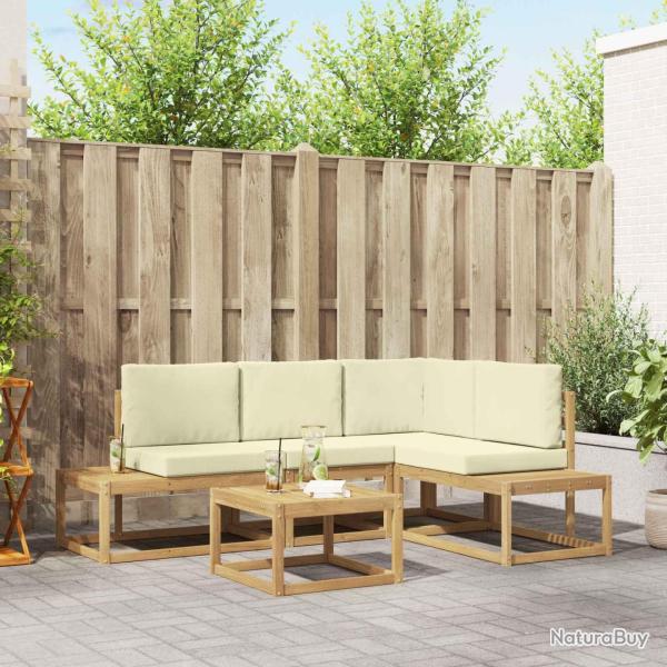 Ensemble de canap�s d'ext�rieur 4 Pi�ce Blanc et cr�me