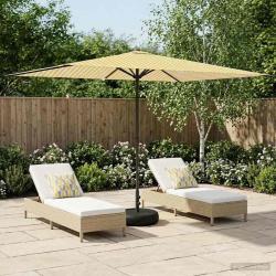 Parasol de jardin avec base 200 x 300 cm Polyester