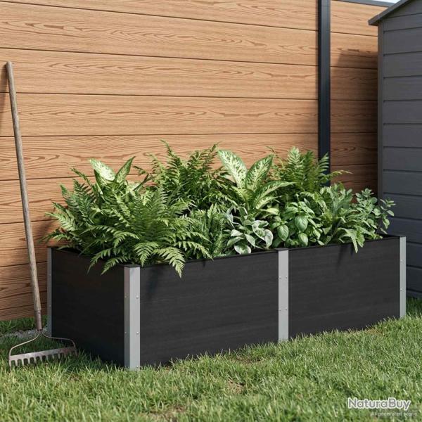 Jardini�re sur�lev�e Noir 200 x 100 x 54 cm