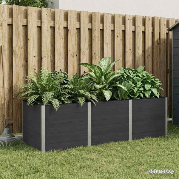 Jardini�re sur�lev�e Noir 300 x 100 x 91 cm