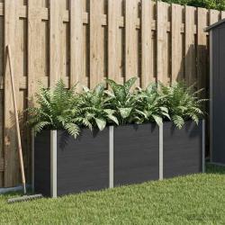 Jardini&egrave;re sur&eacute;lev&eacute;e Noir 300 x 50 x 91 cm