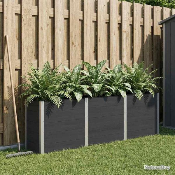 Jardini�re sur�lev�e Noir 300 x 50 x 91 cm