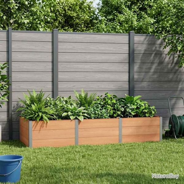 Jardini�re sur�lev�e Marron 300 x 100 x 54 cm