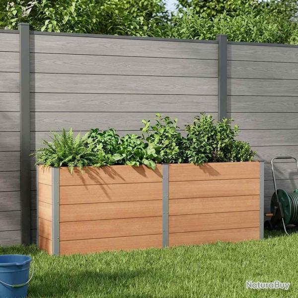 Jardini�re sur�lev�e Marron 250 x 50 x 91 cm