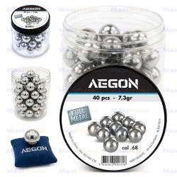 40 balles Full M&eacute;tal Aluminium cal.68 Aegon