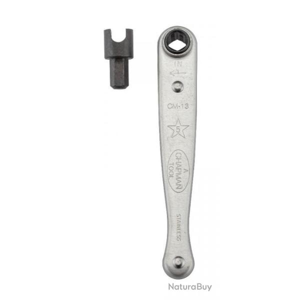 CLE A CLIQUET TDC POUR CHEMINEE N�11 TETE PIVOTANTE REVOLVER