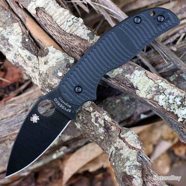 Couteau Spyderco Sage 5 Salt Lame Acier CPM-MagnaCut Manche G10 Compression Lock SC123GPBKMCBK