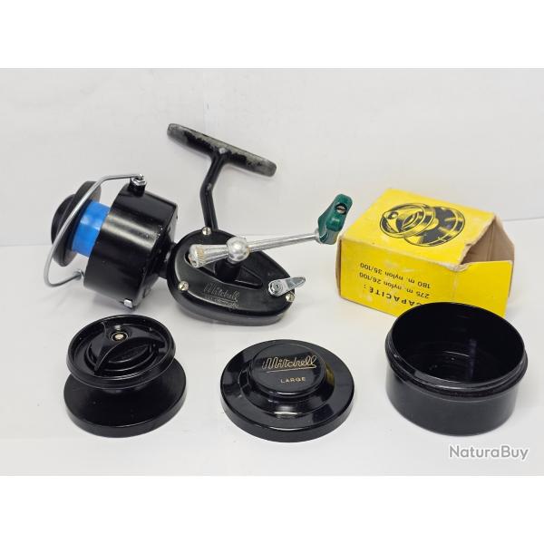 Superbe Mitchell 330 Otomatic restaur� (Bo�te + Bobine Large suppl�mentaire)