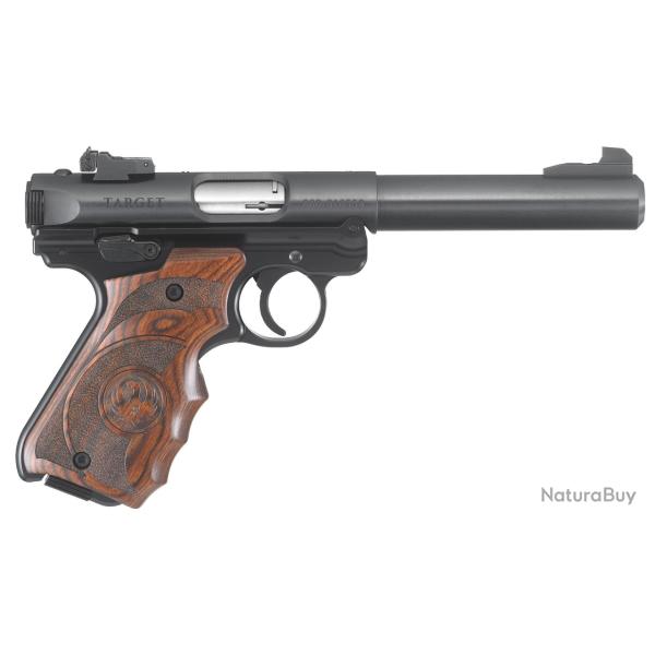 Pistolet RUGER mark IV Target bronze cal.22lr Plaquette Target bois lamell�