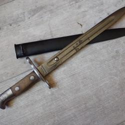 Baionnette Suisse mod&egrave;le 1889 modifi&eacute;e 1899 pour fusils 1889 ou 96/11 Schmidt Rubin