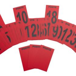LOT DE 27 PLAQUES POSTES DE CHASSE ROUGE