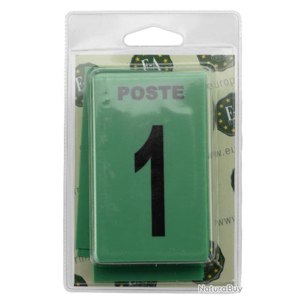 LOT DE 27 PLAQUES POSTES DE CHASSE VERT