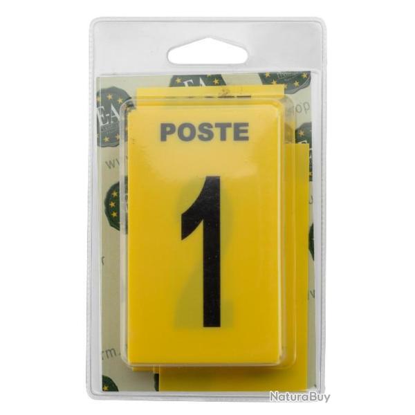 LOT DE 27 PLAQUES POSTES DE CHASSE JAUNE