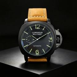 Superbe Montre Classique Homme Acier Luminous Military-Black Brown 20260718000054