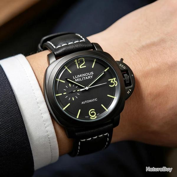 Superbe Montre Classique Homme Acier Luminous Military-Black 20260718000054