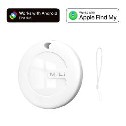Traceur GPS Bluetooth double syst&egrave;me MiLi MiTag AirTag-Blanc 20260729082526