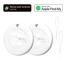 Traceur GPS Bluetooth double syst&egrave;me MiLi MiTag AirTag-Blanc 2pcs 20260729082526
