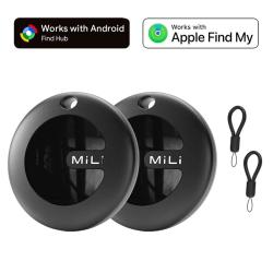 Traceur GPS Bluetooth double syst&egrave;me MiLi MiTag AirTag-Noir 2pcs 20260729082526