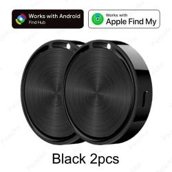 Traceur GPS Bluetooth compatible 2 Syst&egrave;mes Apple iOS Android-Noir 2pcs 20260729082526