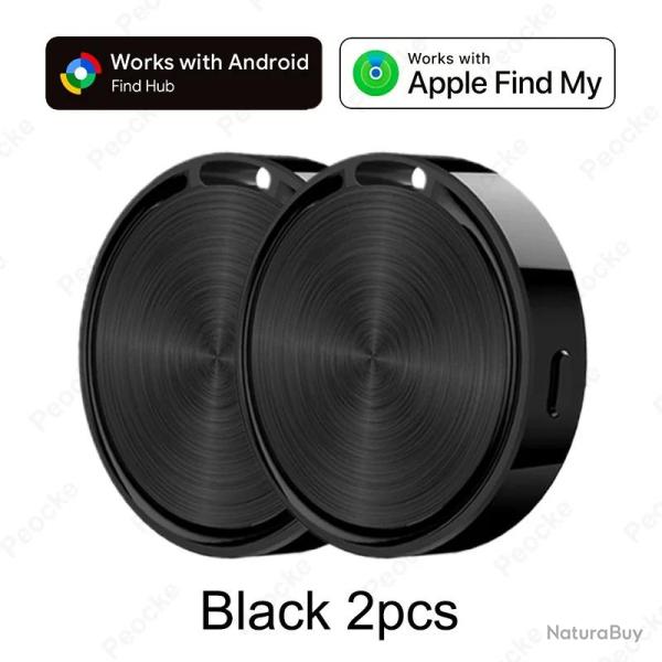 Traceur GPS Bluetooth compatible 2 Syst�mes Apple iOS Android-Noir 2pcs 20260718000054
