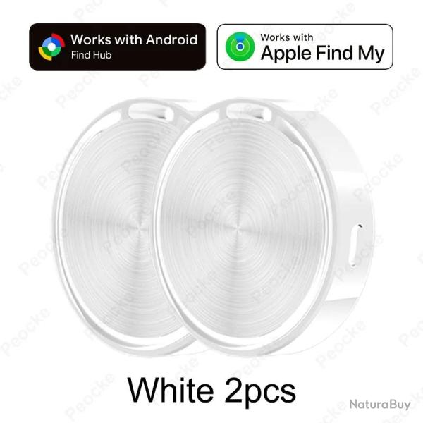 Traceur GPS Bluetooth compatible 2 Syst�mes Apple iOS Android-Blanc 2pcs 20260718000054