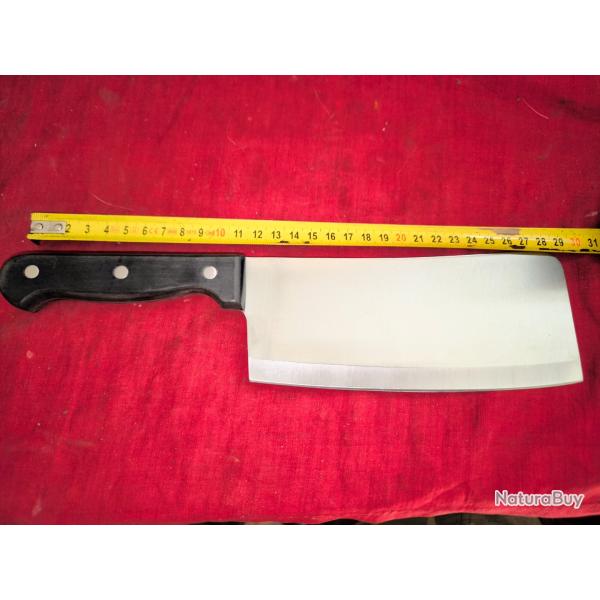 Couperet de boucher tranchoir feuille 30 cm dont 18 cm. vintage occasion. Bon fil