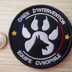 &eacute;cusson chien d'intervention cynophile insigne PN