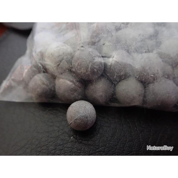 Balles plomb pour fusil ou pistolet poudre noire 13,6 mm