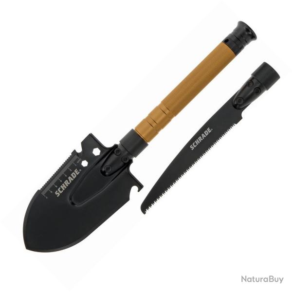 Pelle Tactical Schrade Frontier Shovel Saw Combo Acier 3Cr13 Manche Aluminium SCH1124292