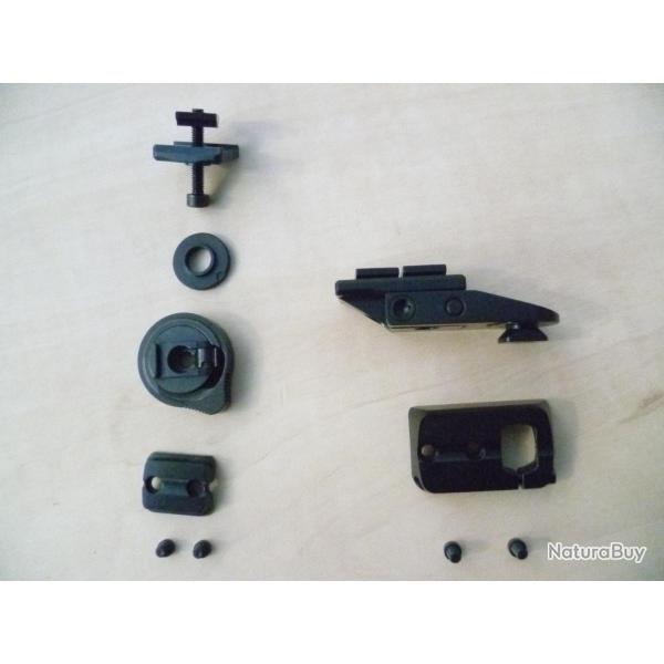 Partie arri�re  pour rail de 15 mm de large de montage pivotant HMS pour rail ZM pour Blaser 820