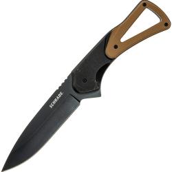Couteau Fixe Schrade Frontier Lame Acier 9Cr18MoV Manche Polym&egrave;re &Eacute;tui Nylon SCH1124286
