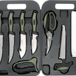 Set De Couteaux Schrade Camp Field Dressing Kit Lames Acier Inox &Eacute;tui Rigide SCH1123120