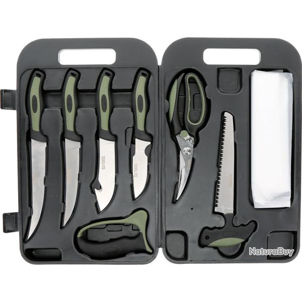 Set De Couteaux Schrade Camp Field Dressing Kit Lames Acier Inox �tui Rigide SCH1123120
