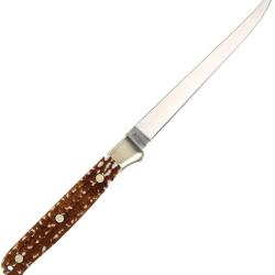 Couteau Fixe Schrade Uncle Henry Fillet Lame Acier 7Cr17MoV Manche Staglon &Eacute;tui Cuir SCH1116436